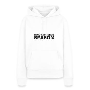Démolition et rénovation de maisons - Sweat à capuche Premium bio Femme - blanc - Devant - Julia (174cm)