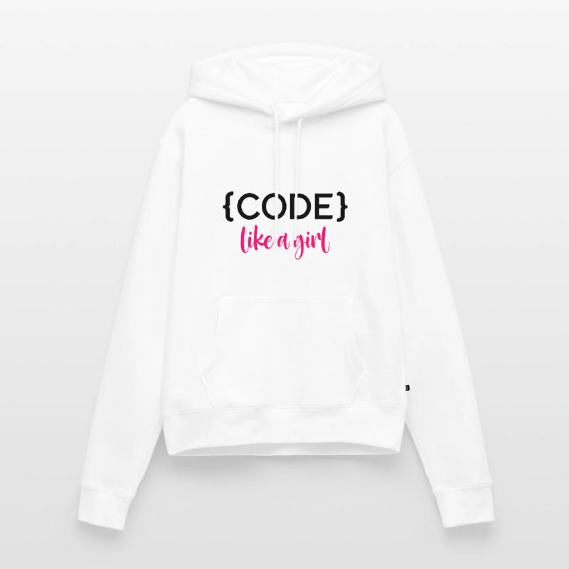 Code Like A Girl Programming Coder Computer Geek D Frauen Premium Bio Hoodie
