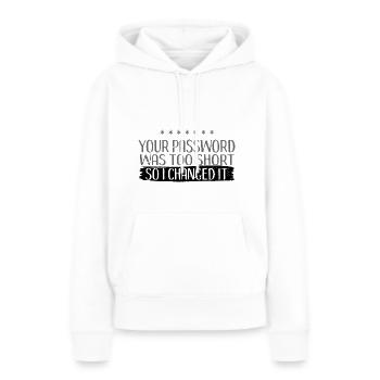 Hacker - Frauen Premium Bio Hoodie - Weiß - Vorne - Julia (174cm)