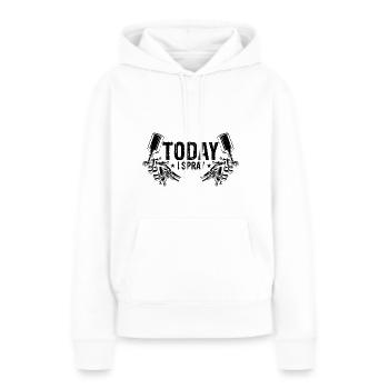 Autolackierer Angebot für Karosserietechniker - Frauen Premium Bio Hoodie - Weiß - Vorne - Julia (174cm)