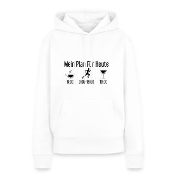 Mein Plan für Heute - (2) - Frauen Premium Bio Hoodie - Weiß - Vorne - Julia (174cm)