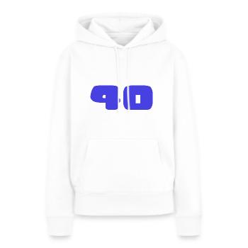 40. 40 JAHRE. 40-JÄHRIGES JUBILÄUM. GEBURTSTAG 40 JAHRE. - Frauen Premium Bio Hoodie - Weiß - Vorne - Julia (174cm)