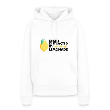 Limonade Limonade Limonade Limonade Stand Design - Sweat à capuche Premium bio Femme - blanc - Devant - Julia (174cm)