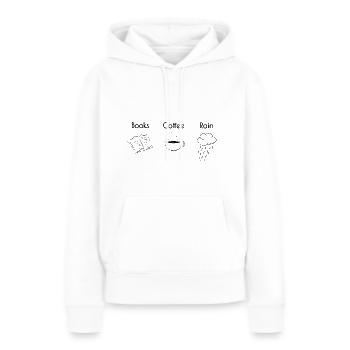 Poète Poésie Poète Poésie I Don - Sweat à capuche Premium bio Femme - blanc - Devant - Julia (174cm)