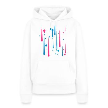 regen tropfen graffiti spray cool durchhalten schw - Frauen Premium Bio Hoodie - Weiß - Vorne - Julia (174cm)