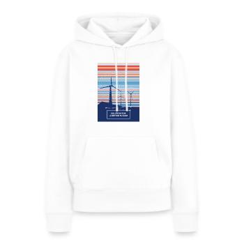 Une solution éolienne pour un avenir meilleur - Sweat à capuche Premium bio Femme - blanc - Devant - Julia (174cm)