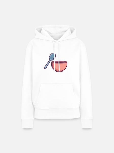 Baby füttern - Frauen Premium Bio Hoodie - Weiß