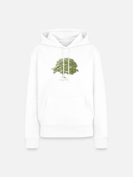 Loving Trees - Frauen Premium Bio Hoodie - Weiß