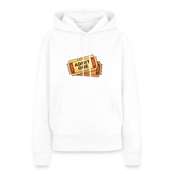Billets de cinéma - Sweat à capuche Premium bio Femme - blanc - Devant - Julia (174cm)