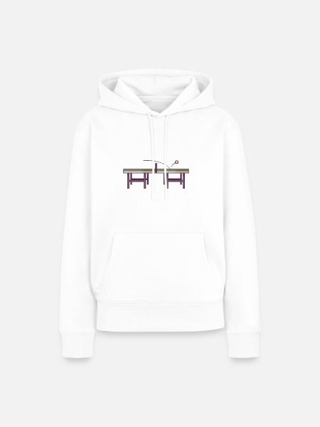 Tischtennisplatte - Frauen Premium Bio Hoodie - Weiß