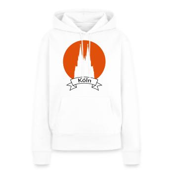 Cercle de la cathédrale de Cologne - Sweat à capuche Premium bio Femme - blanc - Devant - Julia (174cm)