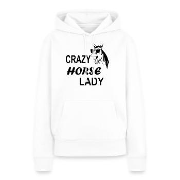 Crazy Horse Lady - Women’s Premium Organic Hoodie - white - Front - Julia (174cm)