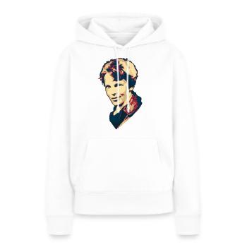 Amelia Earhart - Frauen Premium Bio Hoodie - Weiß - Vorne - Julia (174cm)