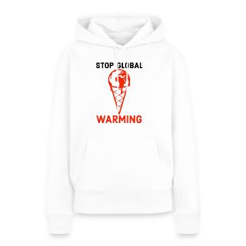 Umwelt, Klimawandel, Klimawandel - Frauen Premium Bio Hoodie - Weiß - Vorne - Julia (174cm)
