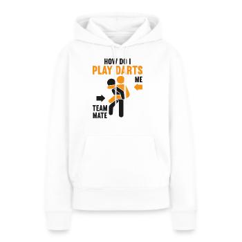 Fléchettes Fléchettes Fléchettes Fléchettes Fléchettes - Sweat à capuche Premium bio Femme - blanc - Devant - Julia (174cm)