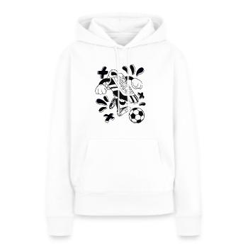 Chaussures de football sportif - Sweat à capuche Premium bio Femme - blanc - Devant - Julia (174cm)