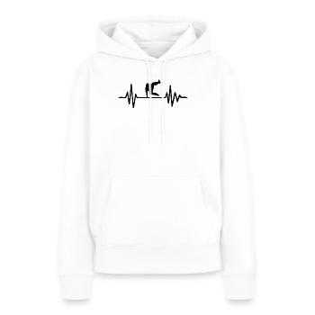 Fréquence Cardiaque De Parkour - Sweat à capuche Premium bio Femme - blanc - Devant - Julia (174cm)