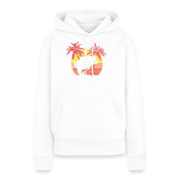 Pez salto de verano al atardecer de la palma de - Sweat à capuche Premium bio Femme - blanc - Devant - Julia (174cm)