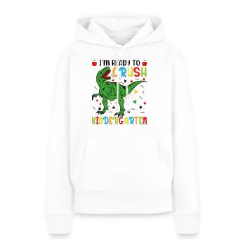 Je Suis Prêt À Écraser Le Jardin D'enfants - Sweat à capuche Premium bio Femme - blanc - Devant - Julia (174cm)