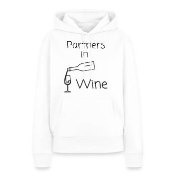 Partenaires dans le vin - Sweat à capuche Premium bio Femme - blanc - Devant - Julia (174cm)