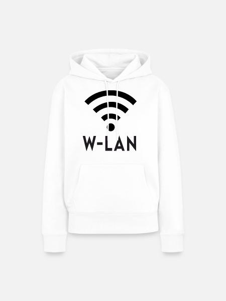 W-LAN - Frauen Premium Bio Hoodie - Weiß