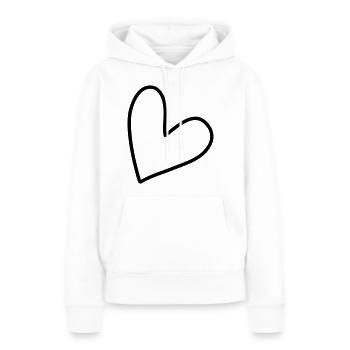 Schlichtes Herz Symbol - Frauen Premium Bio Hoodie - Weiß - Vorne - Julia (174cm)