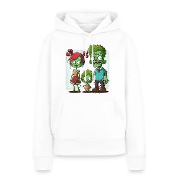Untote Einheit - Frauen Premium Bio Hoodie - Weiß - Vorne - Julia (174cm)