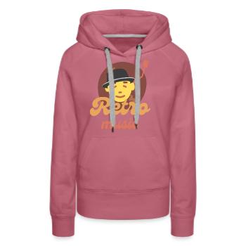 Retro Music - Women’s Premium Organic Hoodie - mauve - Front - Isabella (175cm)