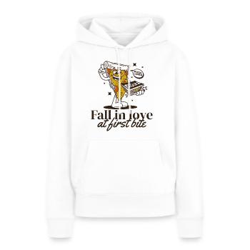 Bande dessinée de pizza - Sweat à capuche Premium bio Femme - blanc - Devant - Julia (174cm)