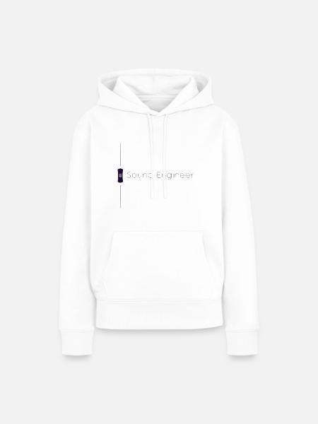 Tontechniker Fader Lila - Frauen Premium Bio Hoodie - Weiß