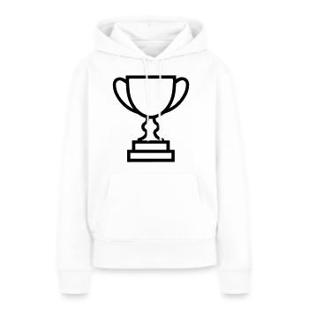 trophée - Sweat à capuche Premium bio Femme - blanc - Devant - Julia (174cm)