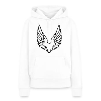 Ailes d'ange - Sweat à capuche Premium bio Femme - blanc - Devant - Julia (174cm)
