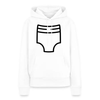 Couche - Sweat à capuche Premium bio Femme - blanc - Devant - Julia (174cm)