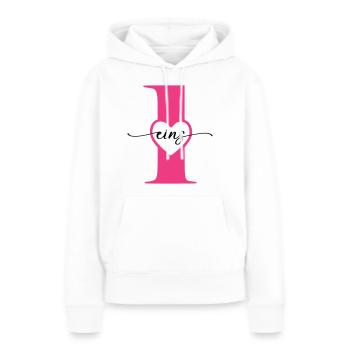 Ziffer Eins 1 mit Herz - Frauen Premium Bio Hoodie - Weiß - Vorne - Julia (174cm)