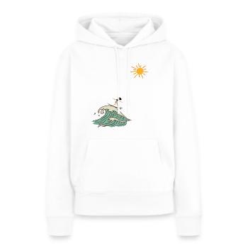 Surfeur - Sweat à capuche Premium bio Femme - blanc - Devant - Julia (174cm)