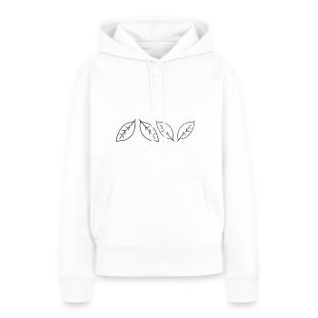 Quatre feuilles feuille symbole forme forme - Sweat à capuche Premium bio Femme - blanc - Devant - Julia (174cm)