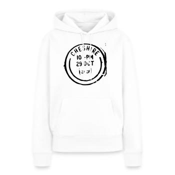 Idée cadeau post-cadeau - Sweat à capuche Premium bio Femme - blanc - Devant - Julia (174cm)