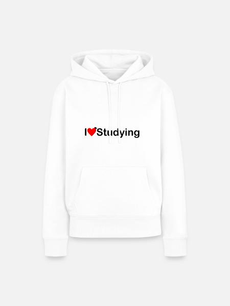 Ich liebe Studieren - Frauen Premium Bio Hoodie - Weiß