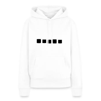 Formes d’icônes carrées carrées - Sweat à capuche Premium bio Femme - blanc - Devant - Julia (174cm)