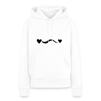 Heart Line Wave Hearts - Sweat à capuche Premium bio Femme - blanc - Devant - Julia (174cm)