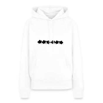 fleurs fleur plante symbole forme - Sweat à capuche Premium bio Femme - blanc - Devant - Julia (174cm)