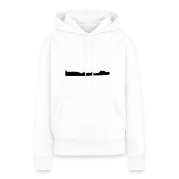linie symbol form hügel - Frauen Premium Bio Hoodie - Weiß - Vorne - Julia (174cm)