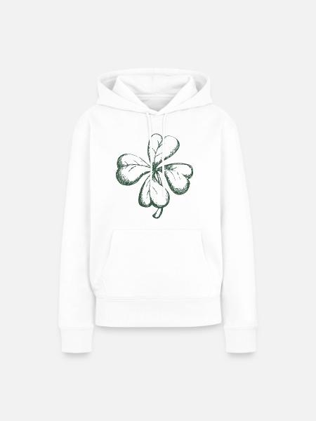 Irische Kunstgrafik - Frauen Premium Bio Hoodie - Weiß
