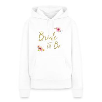 Mariée à être mariée chemise - Sweat à capuche Premium bio Femme - blanc - Devant - Julia (174cm)