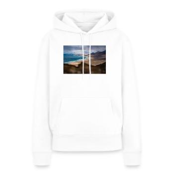 Beautiful landscape view from Fuerteventura - Women’s Premium Organic Hoodie - white - Front - Julia (174cm)