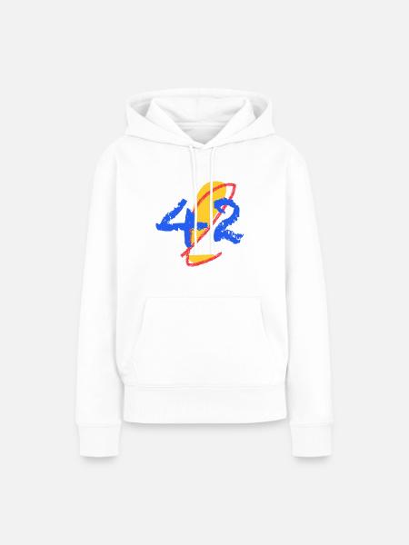 Alles ist 42 - Frauen Premium Bio Hoodie - Weiß