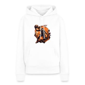 Basket Spieler - Frauen Premium Bio Hoodie - Weiß - Vorne - Julia (174cm)