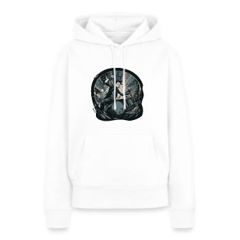 Drums crazy - Frauen Premium Bio Hoodie - Weiß - Vorne - Julia (174cm)
