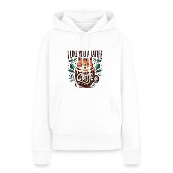 Espresso - Frauen Premium Bio Hoodie - Weiß - Vorne - Julia (174cm)