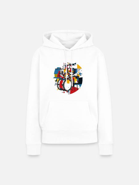Drums Drummer - Frauen Premium Bio Hoodie - Weiß
